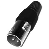 Mufa XLR tata negru cu lipire, Generic