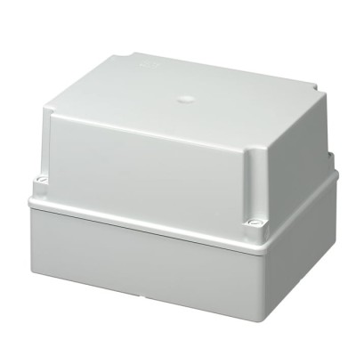 Doza aplicata patrata 240x190x160mm IP56 inalta pentru distributie jonctiune ABS rezistenta UV fara presetupe margini netede foto