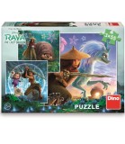 Puzzle pentru Copii Raya și Ultimul Dragon 3X55 Piese