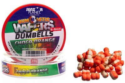 Wafter SENZOR Bumbastic Dumbells Pentru Banda, Choco Orange, 6-8mm, 25g foto
