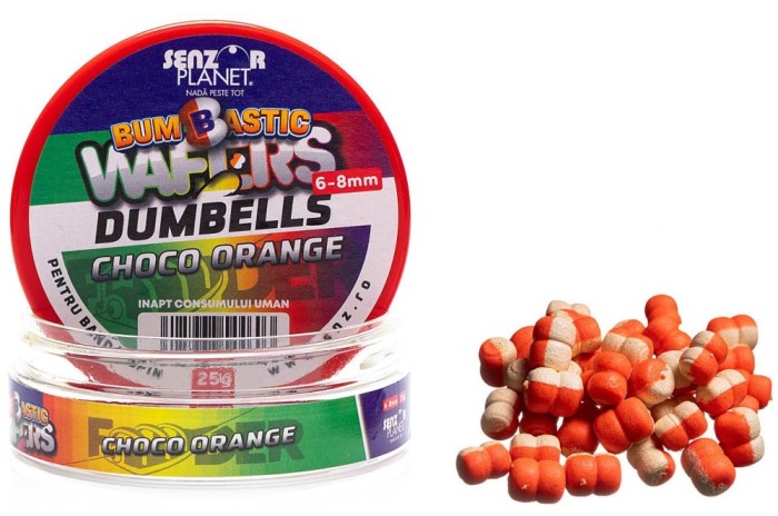 Wafter SENZOR Bumbastic Dumbells Pentru Banda, Choco Orange, 6-8mm, 25g