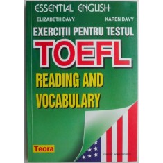 Exercitii pentru testul TOEFL reading and vocabulary &ndash; Elizabeth Davy