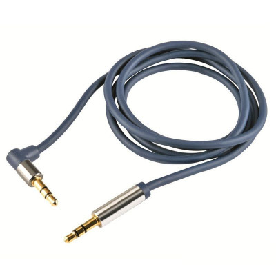 Cablu audio, jack tata pipa 3.5 mm la jack tata 3.5 mm, aurit, 1 m MultiMark GlobalProd foto