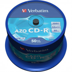 CD-R Verbatim Spindle Crystal Azo, 52X,700MB, 50 buc foto