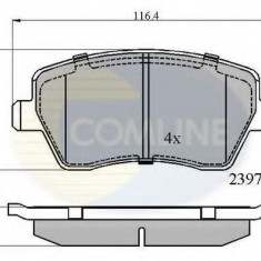 Set placute frana,frana disc RENAULT KANGOO / GRAND KANGOO (KW0/1) (2008 - 2016) COMLINE CBP0984