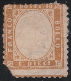 Italy 1862 Definitives King Viktor Emanuel II 10C Mi.9b c/v 8700 euro MH AM.294, Nestampilat