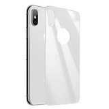 Cumpara ieftin Folie Sticla Tempered Glass iPhone X White Back Fullcover