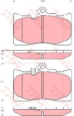 Set placute frana,frana disc LEXUS GS (GRS19, UZS19, URS19, GWS19) (2005 - 2011) TRW GDB3398 foto