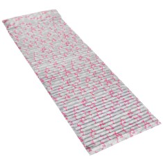 Saltea pentru plaja pliabila, din spuma, ultra-usoara, cu perna si maner de transport, 60x180cm, gri flamingo roz Household NewTrend