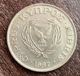 C50 CL 1 - Moneda foarte veche - Cipru - 5 centi - 1987