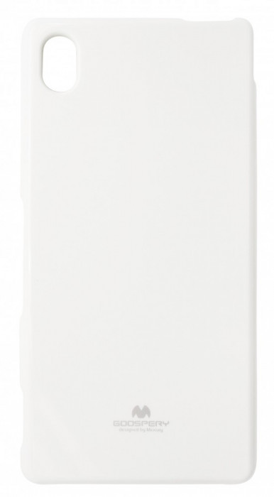 Husa silicon Mercury Jelly alba pentru Sony Xperia M4 Aqua