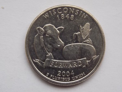QUARTER DOLLAR USA 2004 - WISCONSIN foto