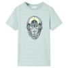 Tricou pentru copii cu dungi, verde mentă, 128, vidaXL