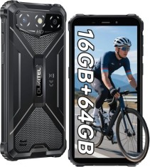 Telefon Mobil Oukitel G3, Negru, 4G, Ecran Waterdrop HD+ de 6 , 16GB RAM(4GB + 12GB Extensibili), 64GB ROM, 13MP, Android 14, MT6762, Face ID, Buton P
