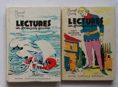 Marcel Saras - Lectures En Francais Facile Nr. 21 + 23 din 1970, cu ilustratii foto