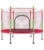 Trambulina cu plasa de protectie pentru copii, 140 cm, sarcina maxima 150 kg, rosu, Oem