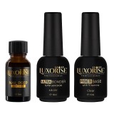 Cumpara ieftin Set Nail Prep, Ultra Bonder, Fiber Base with Vitamins, LUXORISE 15ml