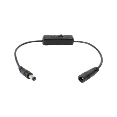 Cablu 15cm cu comutator pe fir mufe 2.1x5.5mm HOME foto