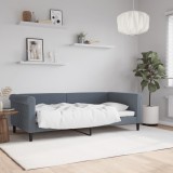 VidaXL Cadru de pat, gri &icirc;nchis, 90x190 cm, catifea 354258