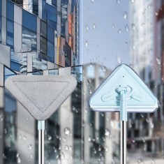 Mop din microfibra cu racleta, rotire 360&deg;, 110cm, rezerva inclusa