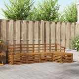 Set canapele gradina vidaXL 5 piese lemn masiv acacia natural modular exterior relaxare exterior