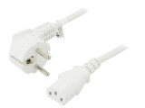 Cablu de Alimentare Alb 5m CEE 7/7 la IEC C13, Goobay