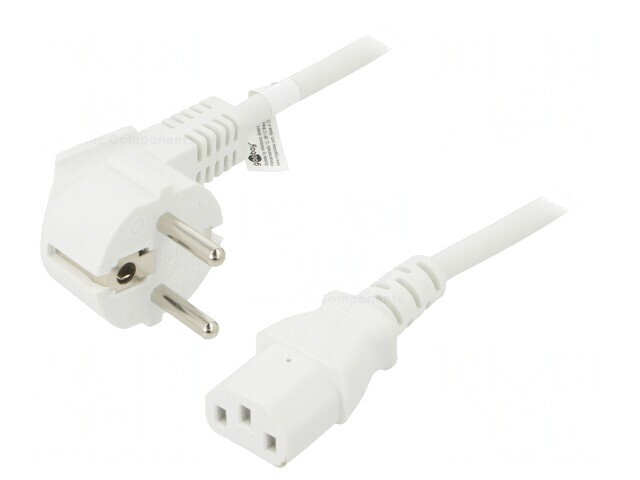 Cablu de Alimentare Alb 5m CEE 7/7 la IEC C13