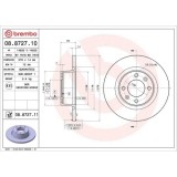 Set disc frana Citroen C5 I (Dc) 03.01-03.05, C5 I Box / Estate (De) 06.02-08.04, C5 I Break (De) 06.01-09.04, C5 2 (Rc) 08.04-09.08, C5 2 Box / Esta, BREMBO