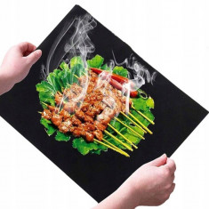 Folie antiaderenta termorezistenta din teflon, pentru gratar si cuptor, 40 x 33 cm, set 5 bucati MultiMark GlobalProd foto