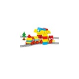 Set de constructii cu trenulet - 58 piese
