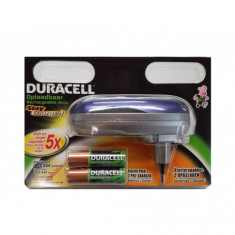 Mini incarcator Duracell, inclusiv 2 x baterii AA 2000mAh Culoare Violet foto