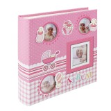 Album foto Baby Four 200 poze personalizabil spatiu notite Procart - Roz