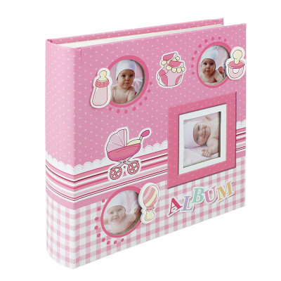 Album foto Baby Four 200 poze personalizabil spatiu notite Procart - Roz foto