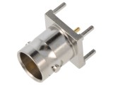 Conector BNC soclu mamă drept 75&Omega; THT pentru PCB