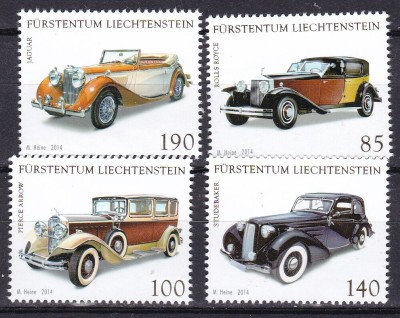 Liechtenstein 2014 automobile MI 1726-1729 MNH foto
