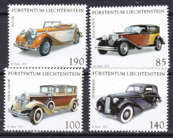 Liechtenstein 2014 automobile MI 1726-1729 MNH