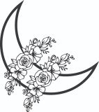 Cumpara ieftin Sticker decorativ, Luna, Negru, 67 cm, 7238ST, Oem