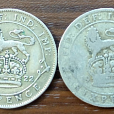 Lot Monede - 6 Pence 1922 - Argint