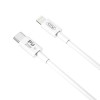 Cablu pentru incarcare si transfer de date XO NB-Q189B, USB Type-C/Lightning, Power Delivery 20W, 2m, Alb