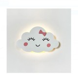 Lampa de veghe nor alb cu fundita roz, LED, 22x13.5cm