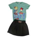 Set Tricou si Fusta 5-13 Ani VernilMarimea