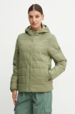 Roxy geaca Wind Bliss Hooded femei, culoarea verde, de tranzitie, ERJJK03618