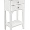 Noptiera 2 sertare si 1 polita din lemn alb Blanc 37 cm x 26.5 cm x 69.5 h Elegant DecoLux