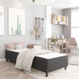 vidaXL Cadru pat continental, gri, 90x200 cm, material textil 287453