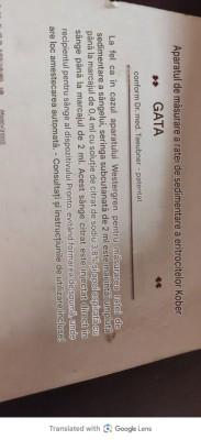 Aparat de masurare a ratei de sedimentare a eritrocitelor kober foto
