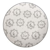 Cumpara ieftin Set 2 farfurii portelan alb gri Pisicute 20x2 cm