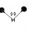 Set oglinzi negre rotunde, M8x1.25