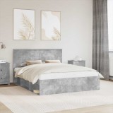 Cumpara ieftin Cadru de pat Gri Beton 160 x 200 cm Lemn de pin masiv