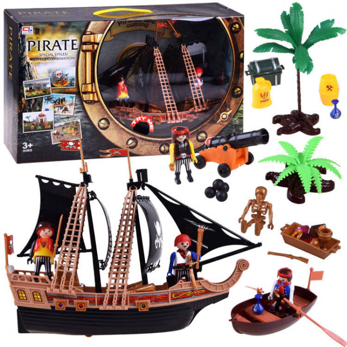 Pirate set de nave de pirați cifre tun sunet ZA4365