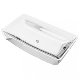 Cumpara ieftin Chiuveta de baie, argintiu, 71 x 38 x 13,5 cm, ceramica
